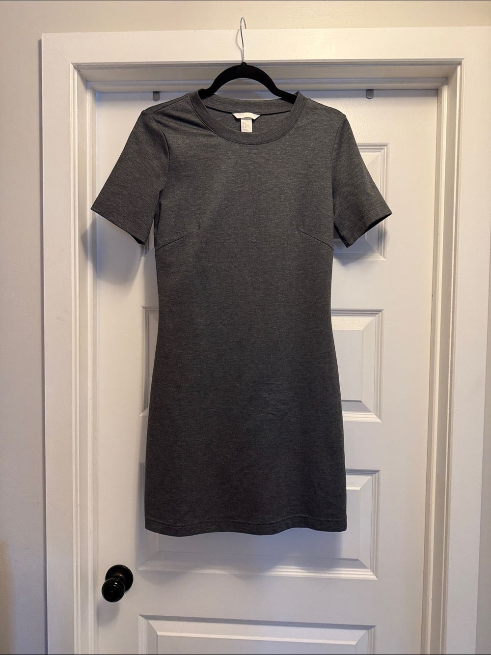 H&M Charcoal Short-Sleeve Mini Dress